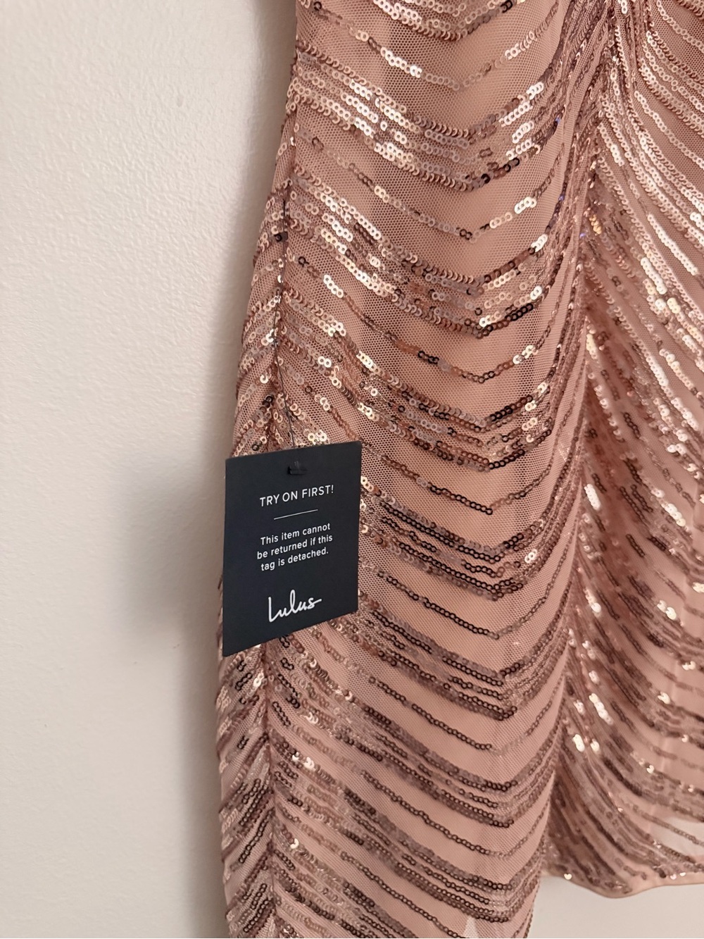 Like a Movie Star Rose Gold Sequin Bodycon Mini Dress homecoming